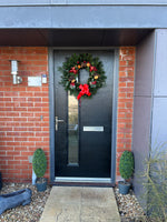 Large Handmade Christmas Door Wreath - 65cm  “The Festive One"