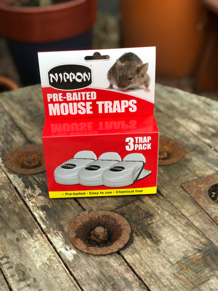 Woolley Moor Nurseries Pre Baited Mouse Traps - 3 Trap Pack! - Woolley Moor Nurseries